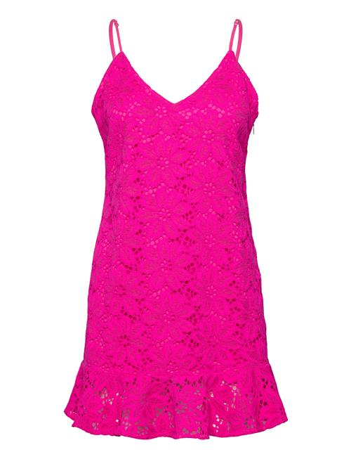 Lace Flounce Slip Dress ROTATE Birger Christensen Pink