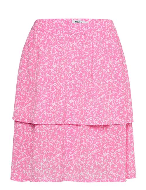 MSCH Copenhagen Mschelanina Rikkelie Short Skirt Aop MSCH Copenhagen Pink