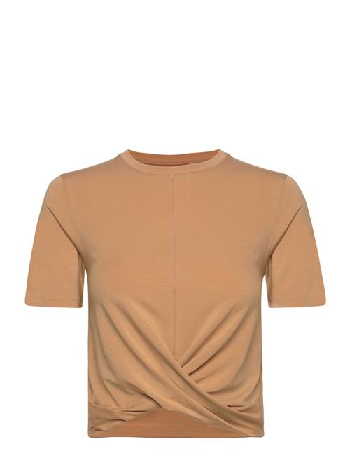 Casall Delight Short Wrap Tee Casall Brown