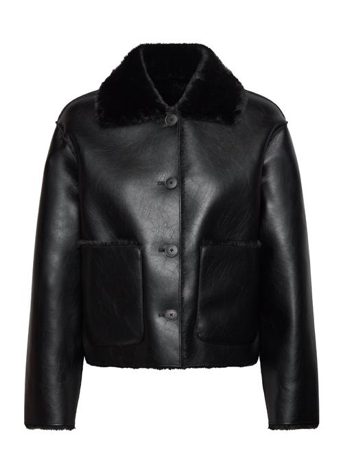 Double-Sided Leather-Effect Jacket With Pockets Mango Black