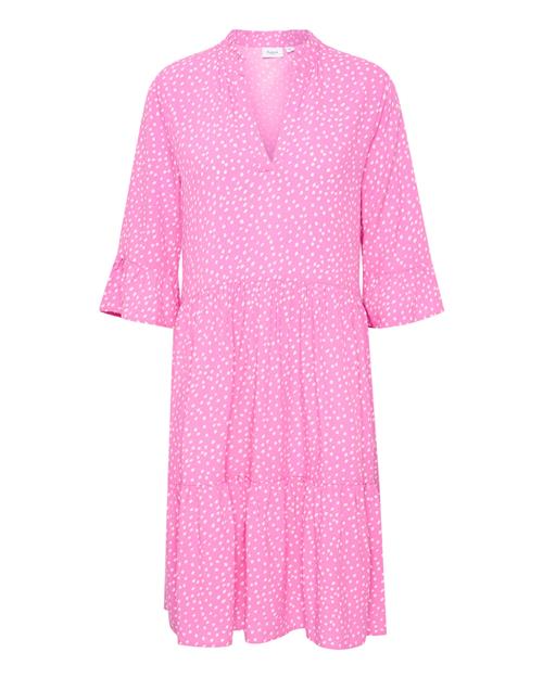 SAINT TROPEZ Blusekjole 'Eda'  pink / hvid