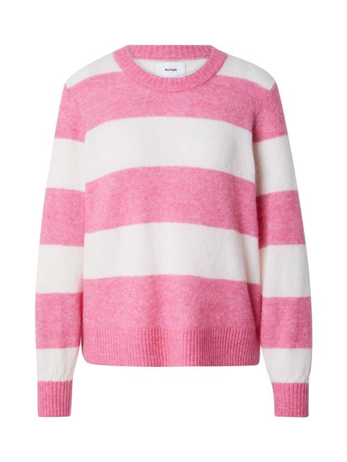 NÜMPH Pullover  pink / hvid