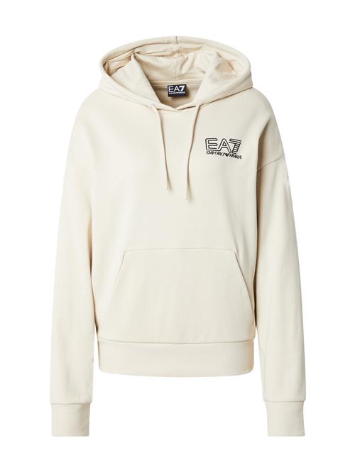 EA7 Emporio Armani Sweatshirt 'VISIBILITY'  creme / sort