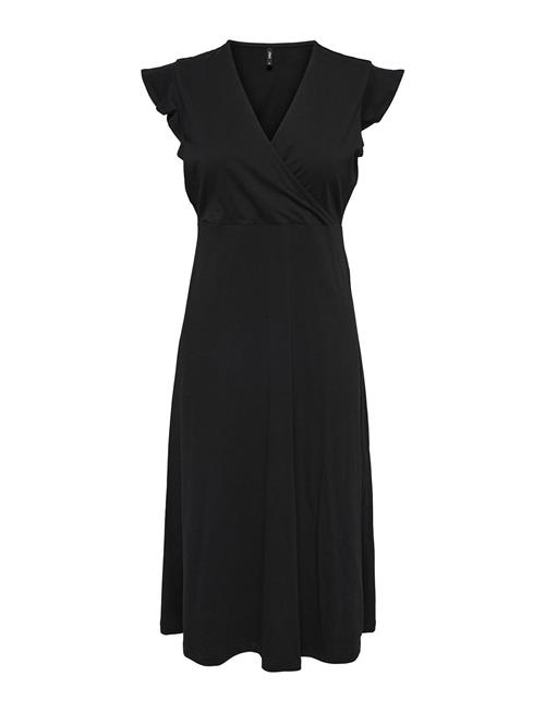 ONLY Onlmay Life S/L Wrap Midi Dress Jrs ONLY Black