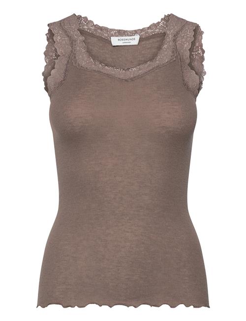 Rwburlington Wool Sl Lace Top Rosemunde Brown