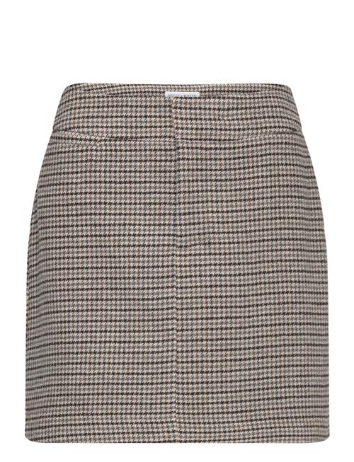 Lindex Skirt Tuva Check Lindex Brown