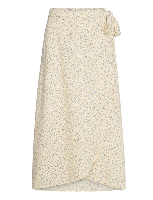 A-View Peony Wrap Skirt A-View Yellow