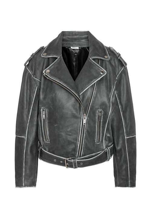 NOISY MAY Nmaika L/S Leather Jacket NOISY MAY Black