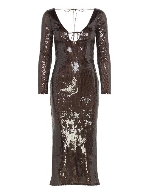 Bardot Verona Sequin Maxi Dress Bardot Brown