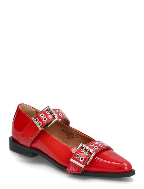 Bianco Biavictoria Double Buckle Ballet Flat Nappalak Bianco Red