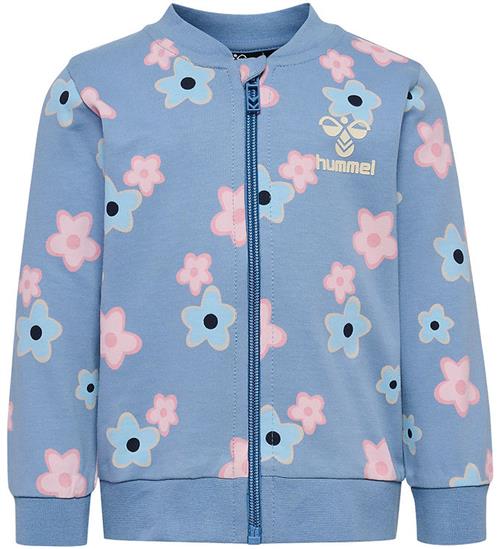 Hummel Cardigan - hmlRinna - Faded Denim m. Blomster