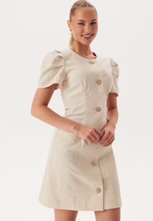 Se Ida Sjöstedt Jackie Dress Natural Linen 40 ved Bubbleroom