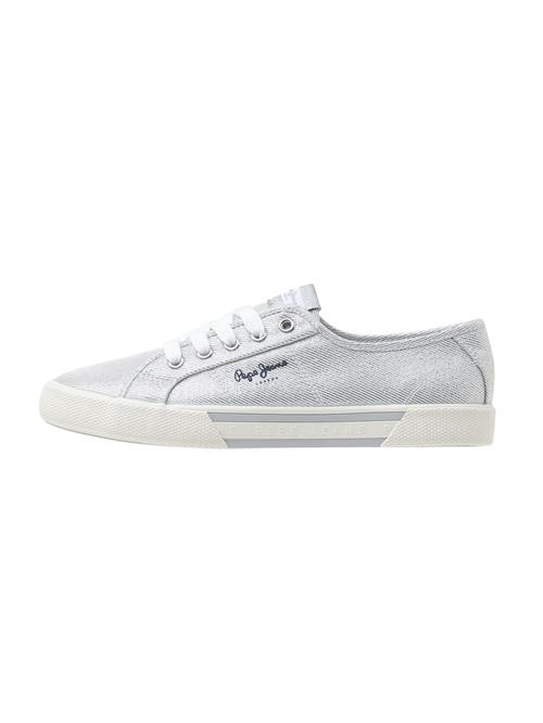 Se Pepe Jeans Sneaker low 'Brady Party'  sort / sølv ved About You