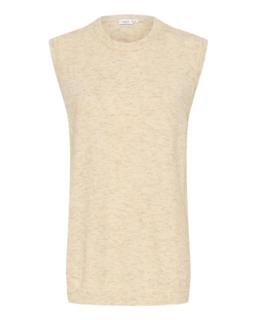 SAINT TROPEZ Strikvest 'Zanett'  beige-meleret