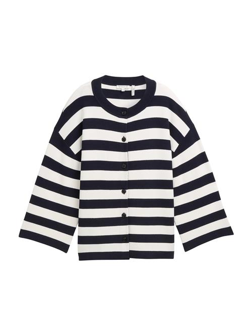 Se TOM TAILOR Cardigan  navy / offwhite ved About You