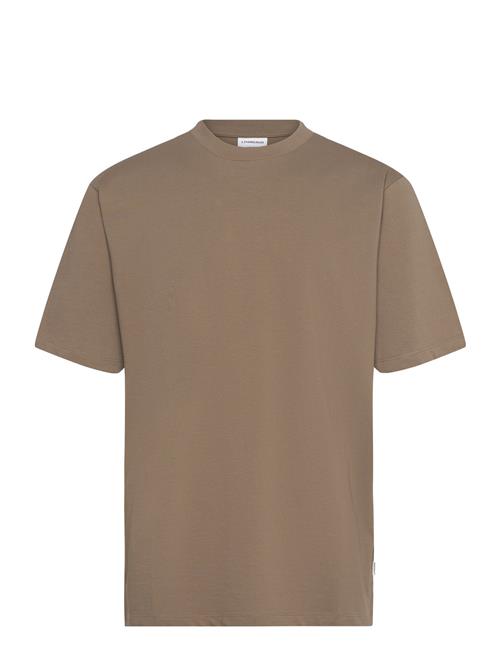 Lindbergh O-Neck Tee Over S/S Lindbergh Khaki