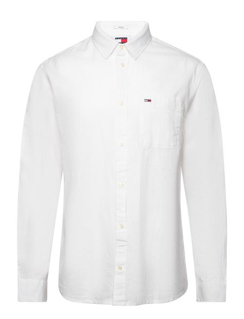 Tommy Jeans Tjm Reg Linen Blend Shirt Tommy Jeans White