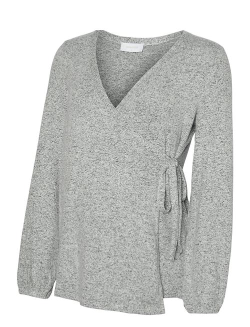 Mamalicious Mlalice Tess Ls Jrs Wrap Top 2F Mamalicious Grey