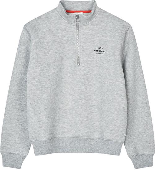 Mads Nørgaard Sweatshirt - Crewie Half Zip - Gråmeleret