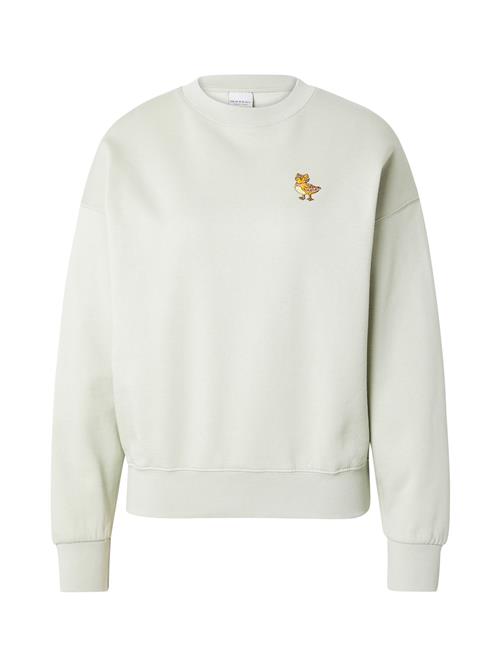 Iriedaily Sweatshirt 'Catduck'  pastelgul / pastelgrøn / orange / lyserød