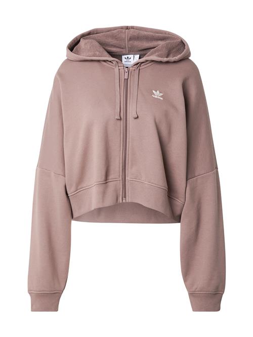 ADIDAS ORIGINALS Sweatjakke 'Essential'  cappuccino / hvid