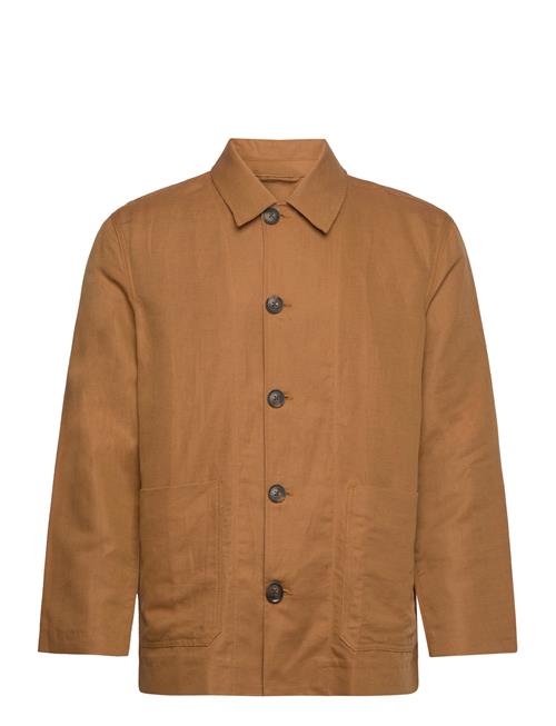 GANT Cotton Linen Jacket GANT Brown