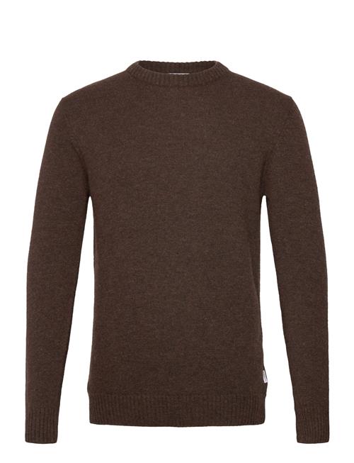 Lambswool O-Neck Knit Lindbergh Brown