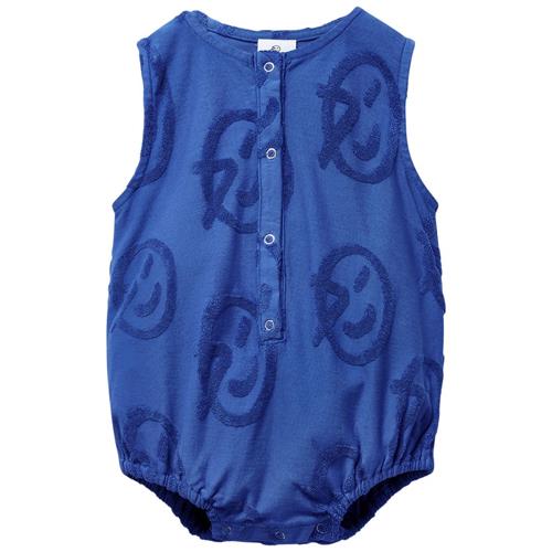 Wynken Mini Romper I Jersey Klein Blue Logos 12 months  Blå  12 måneder  Unisex