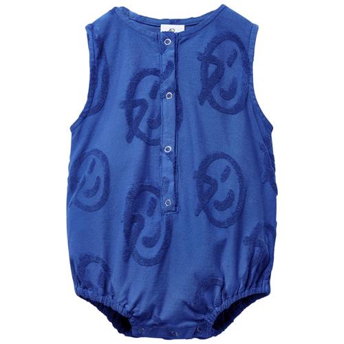 Wynken Mini Romper I Jersey Klein Blue Logos | Blå | 12 months