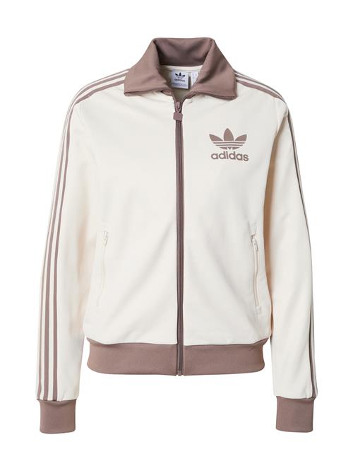 ADIDAS ORIGINALS Sweatjakke 'BECKENBAUER'  brun / hvid