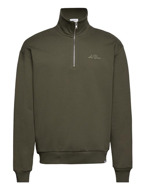 Les Deux Crew Half-Zip Sweatshirt Les Deux Khaki