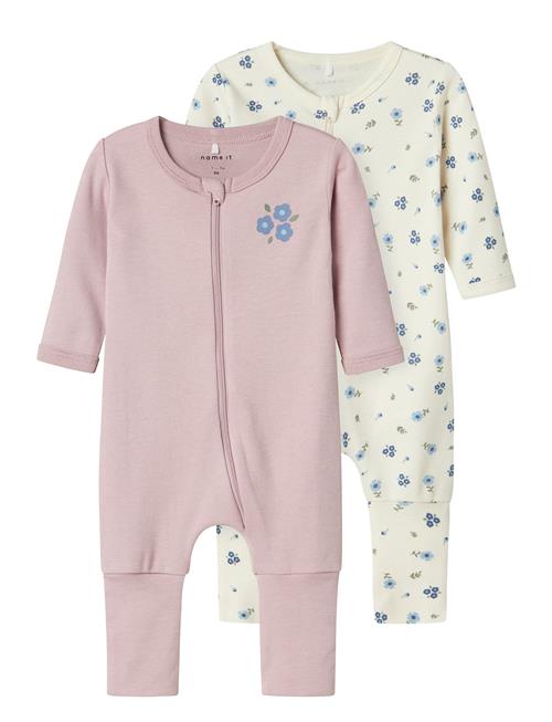 Nbfnightsuit 2P Zip Ff Jet Flower Noos Name It Pink