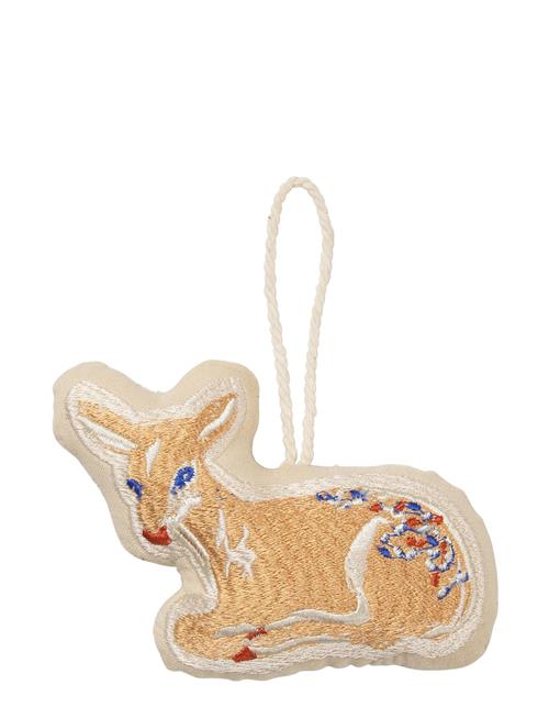 Baby Deer Embroidered Ornament Broste Copenhagen Patterned