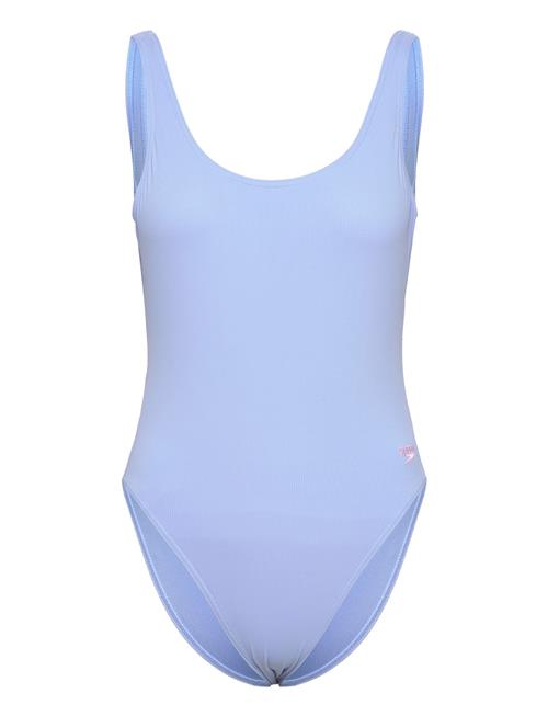 Speedo Womens Textured Deep U-Back Speedo Blue