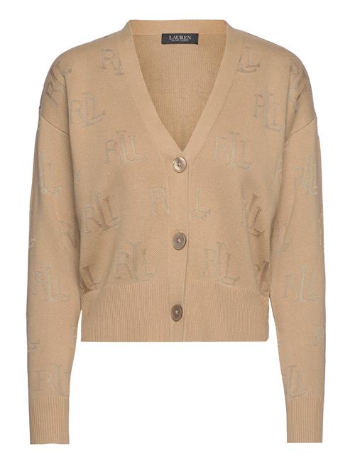 Lauren Ralph Lauren Logo Cotton-Blend Jacquard Cardigan Lauren Ralph Lauren Beige