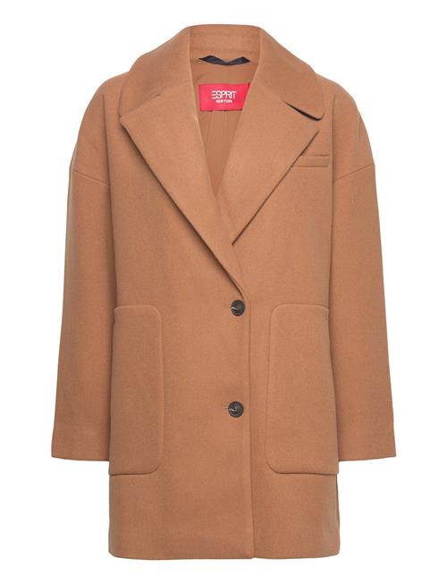 Women Coats Woven Regular Esprit Casual Brown