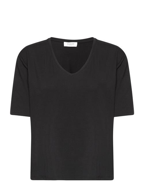 Rosemunde Rwbiarritz Ss V-Neck T-Shirt Rosemunde Black