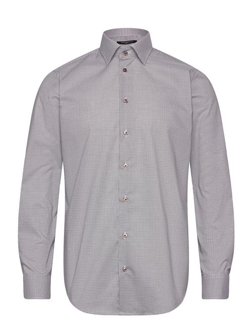 Bosweel Shirts Est. 1937 Small Check On White Bosweel Shirts Est. 1937 Grey