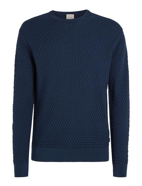 Calvin Klein Small Basquet Weave Cn Sweater Calvin Klein Blue