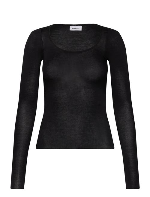 Weekday Sheer Long Sleeve Top Weekday Black