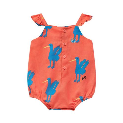 Wynken Mini Cuore Romper Setting Sun 6 months  Orange.  6 måneder  kvinde