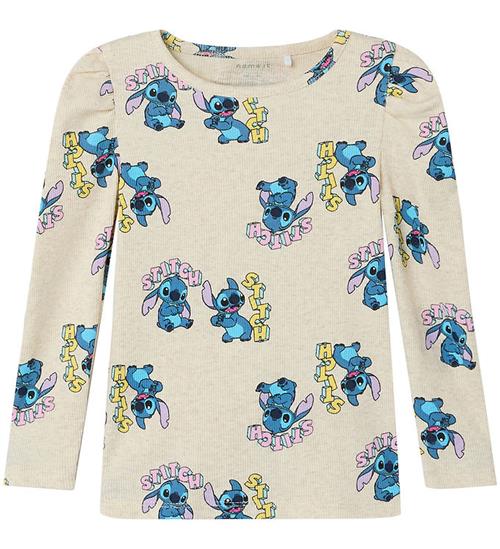 Name It Bluse - Rib - NmfFora - Stitch - Peyote Melange m. Print