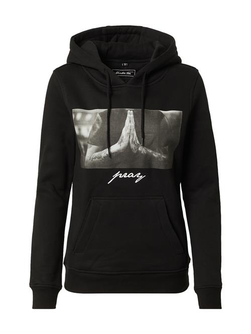 Se Mister Tee Sweatshirt 'Pray'  lysegrå / sort / hvid ved About You