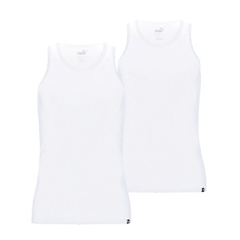 Puma 2P Basic Tank Top Hvid bomuld Small Herre