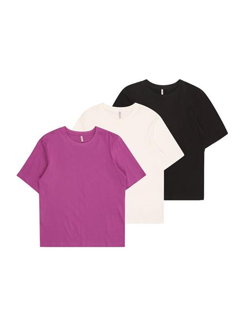 KIDS ONLY Bluser & t-shirts 'KOGREX'  lilla / sort / hvid