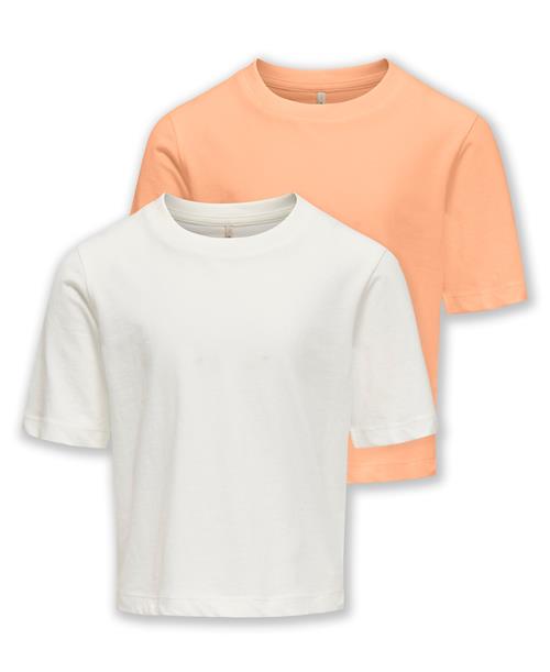 KIDS ONLY Bluser & t-shirts 'KOGRex'  abrikos / hvid