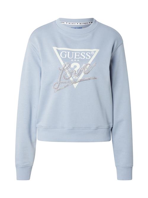 GUESS Sweatshirt  lyseblå / hvid