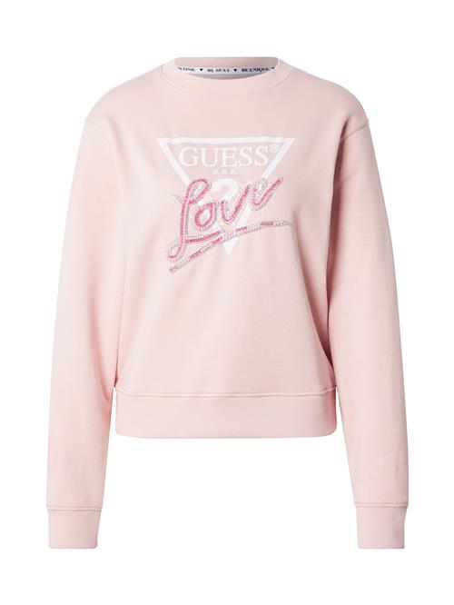 GUESS Sweatshirt  pink / lyserød / sølv / hvid