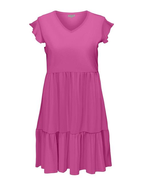 Carmay Life Cap Sl Frill Dress Jrs Noos ONLY Carmakoma Pink