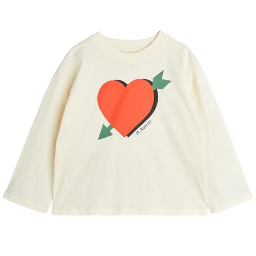 Mini Rodini GOTS Arrowed Heart T-shirt Offwhite 92/98 cm  Creme  92/98 cm  Unisex